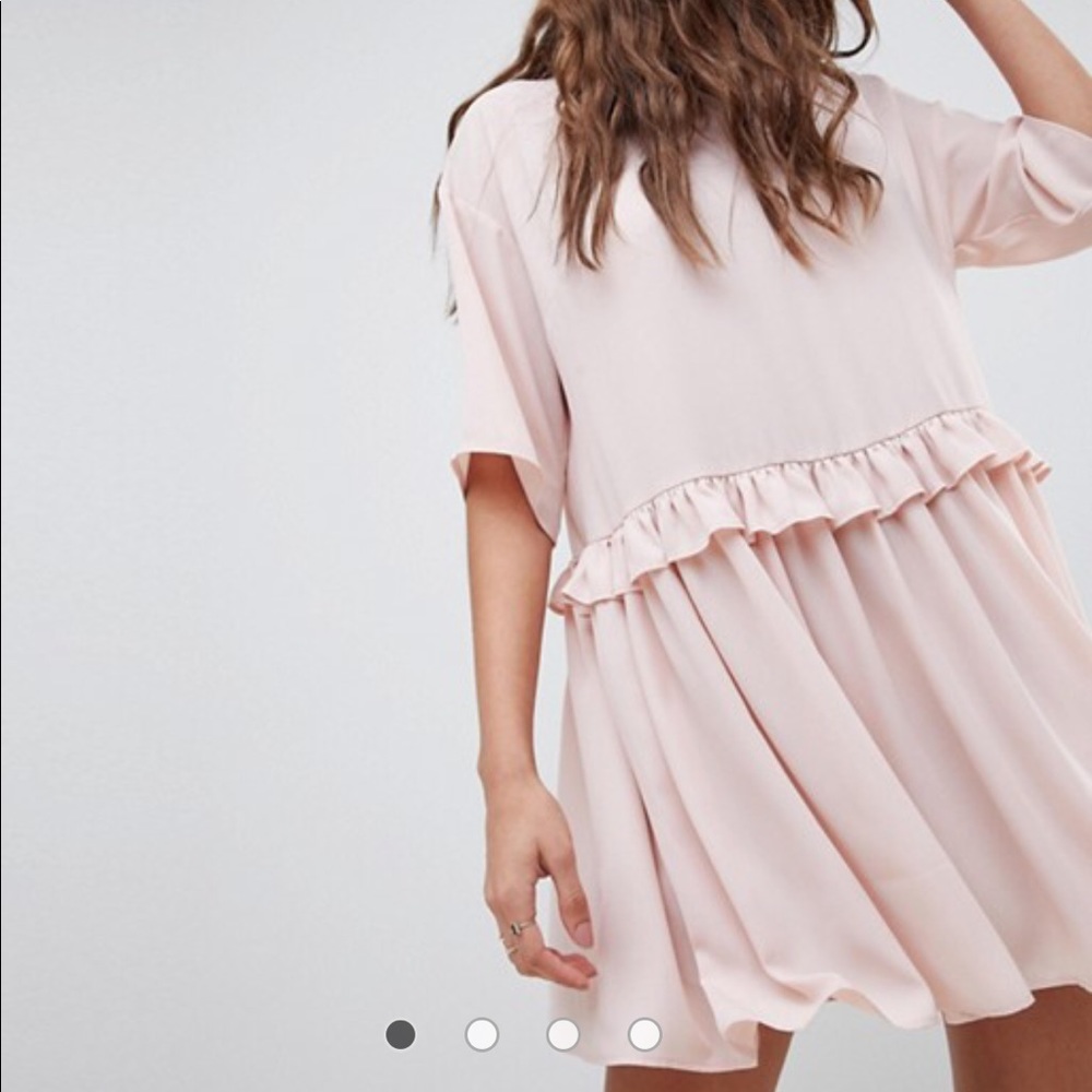 ASOS DESIGN pink smock dress size 8